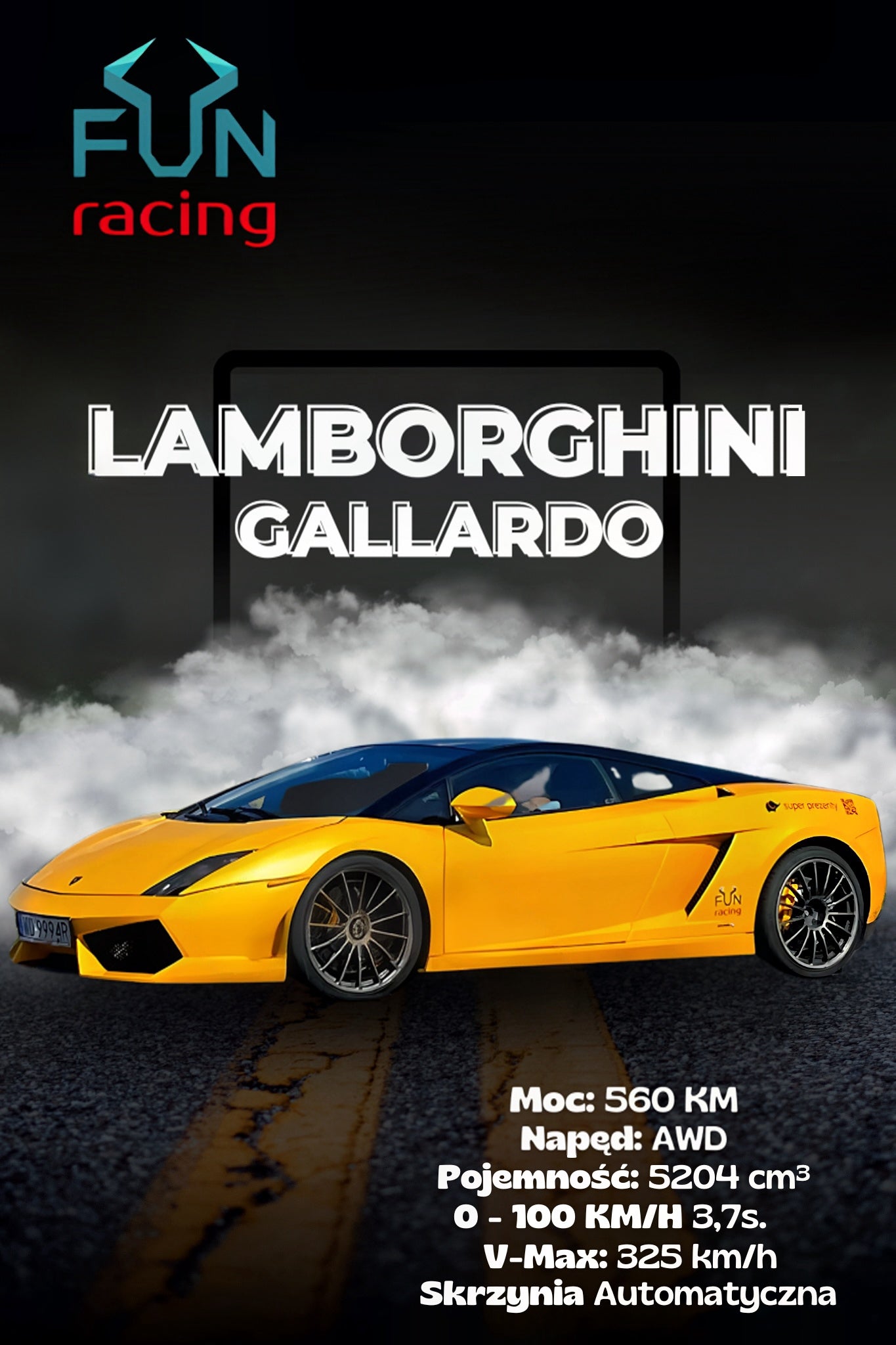 Co-Drive Lamborghini Gallardo ulicami miasta